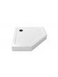 White, corner, pentagonal, pentagonal shower tray for a glass shower enclosure - 4